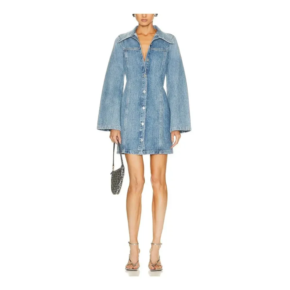 Citizens Of Humanity 'Danni' Blue Cotton Denim Dress Size M - Picture 1 of 6